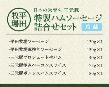 SA2804　【平田牧場】 特製ハムソーセージ 詰合せセット (CHK23-1)