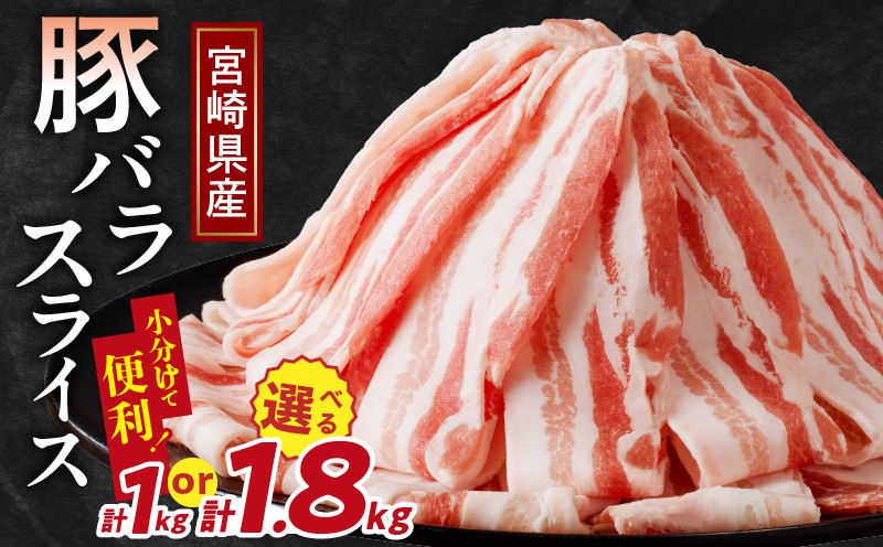 
                  【内容量・発送時期が選べる】宮崎県産豚バラスライス(計1kg or 1.8kg) 肉 豚 豚肉 おかず 国産_T009-0096-SKU-C
                