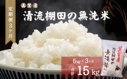 【先行予約】ふるさと納税　令和６年産　【3ヶ月定期便】美里産 清流棚田の 【無洗米】 5kg　ヒノヒカリ　白米