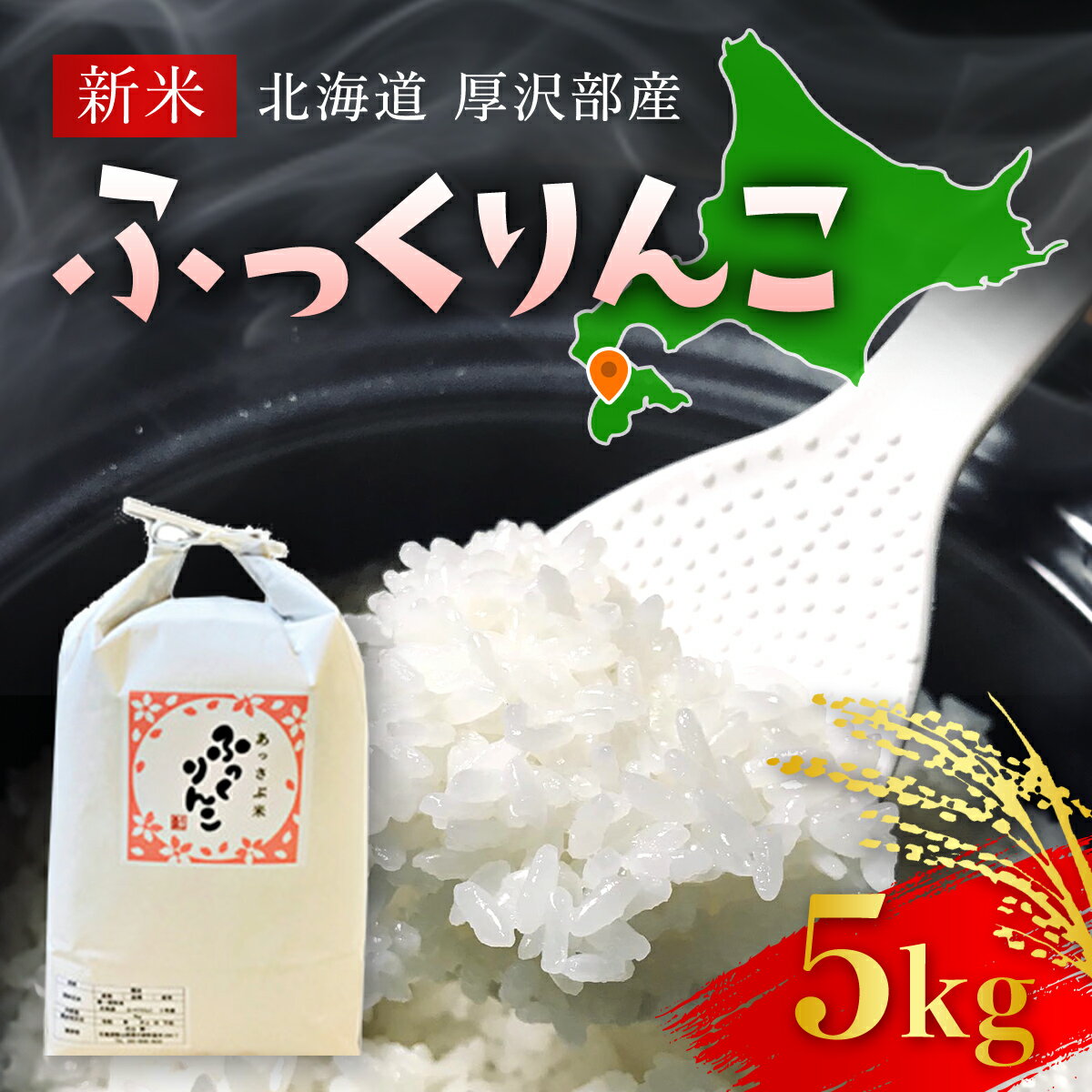 【ふるさと納税】【令和7年産】 北海道厚沢部産ふっくりんこ5kg 【 ふるさと納税 人気 おすすめ ランキング 米 ご飯 ごはん 白米 ふっくりんこ 精米 つや 粘り 北海道 厚沢部 送料無料 】ASG026