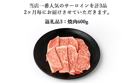 伊賀牛 【化粧箱入】 A5 サーロイン 3回定期便コースB 伊賀牛 【dido-tkb0002】