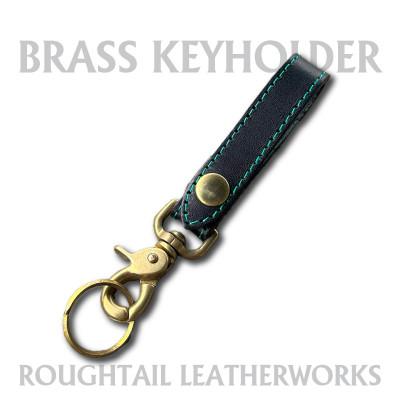 ふるさと納税 ひたちなか市 ラフテール【真鍮キーホルダー】ブラック×グリーン　AC-KH-BR-BKGR