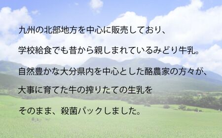みどり牛乳 200ml×2ケース (48本) 常温保存可能品 | 牛乳 豊後高田市