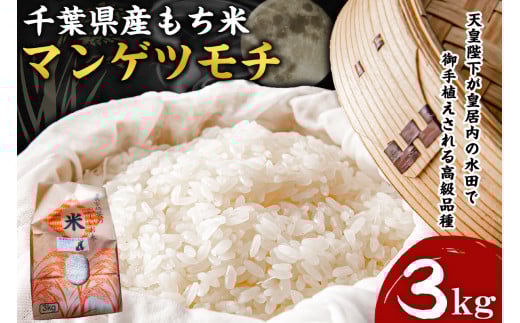 もち米　マンゲツモチ　3kg mi0088-0002 【もち米 餅 赤飯 おこわ おはぎ まんげつもち】
