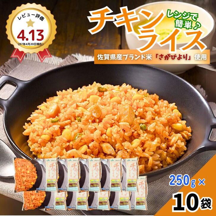 【ふるさと納税】JAさがオリジナルチキンライス 250g×10袋：B110-042