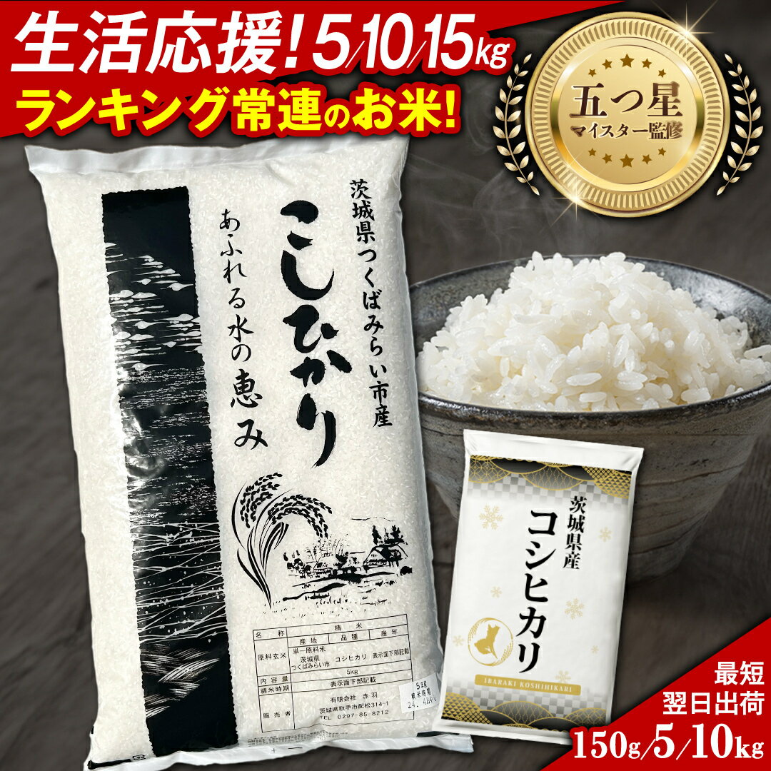 【ふるさと納税】【 生活応援！】 茨城県産 米 令和6年産 150g 5kg 10kg 品種おまかせ / コシヒカリ ＼ 選べる内容量・出荷時期 ／ 定期便 こしひかり 米 単一米 限定 1000 14000 18000 ポッキリ ぽっきり 国産 お米 即納 最短翌日出荷