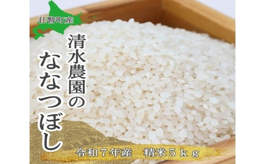【令和7年産】 北海道壮瞥町産 清水農園のななつぼし 5kg 【 ふるさと納税 人気 おすすめ ランキング 新米 米 こめ 白米 ご飯 ごはん ななつぼし おいしい 北海道 壮瞥町 送料無料 】 SBTO015