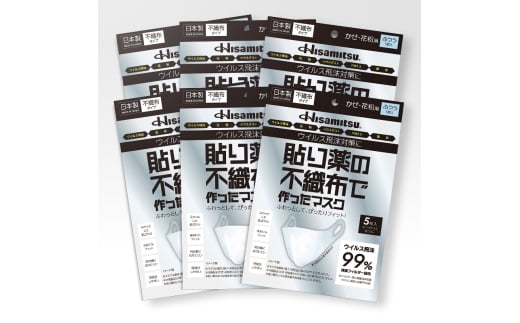 貼り薬の不織布で作ったマスク（耳掛けタイプ）ふつうサイズ 6個セット / マスク