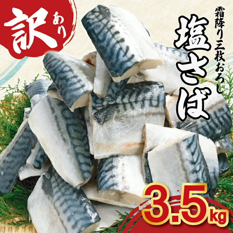 【ふるさと納税】 訳あり 霜降り塩サバ 約3.5kg 三枚卸 切身 冷凍 大容量 霜降り 塩さば 塩鯖 鯖 サバ 切り身 人気 おかず おつまみ 惣菜 弁当 朝食 不揃い 規格外 冷凍食品 グルメ お取り寄せ 贈答 贈物 ギフト 長期保存 小分け 11000円 千葉県 銚子市 カネジョウ大崎