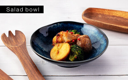 【美濃焼】パスタ・サラダ皿セット 8点 窯変ディープブルー【EAST table】 食器 うつわ カレー皿 取り皿 おしゃれ [MBS002]