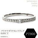 【ふるさと納税】プラチナダイヤモンドリング　0.03CT　R3968DI-P リング 指輪 ジュエリー アクセサリー 記念日 ギフト プレゼント エレガント 秀逸 高品質 レディース 誕生石 誕生日 母の日 ふるさと納税 送料無料 188-054