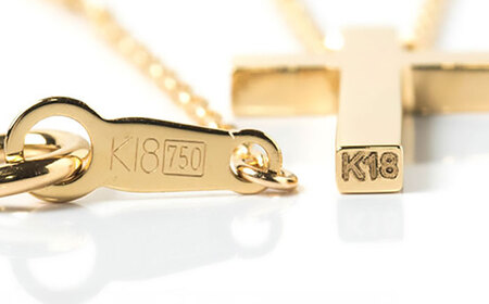 ロッソエブルー ネックレス 45cm k18 18金 ゴールド L クロス 十字架 メンズ レディース 岐阜市 / アフェクト[ANGT006]