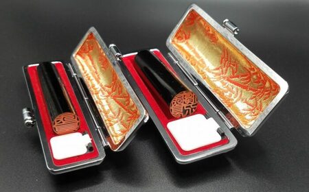 人生の節目にお役に立つ「実印と銀行印セット」 職人が厳選した黒水牛 実印約1.35cm・銀行印約1.2cm / ハンコ はんこ 判子 印鑑 実印 銀行印 【国見印章堂】[ATEX009]