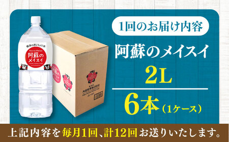 【全12回定期便】阿蘇のメイスイ 2L 6本×1ケース ミネラルウォーター BHDG026 ウォーター