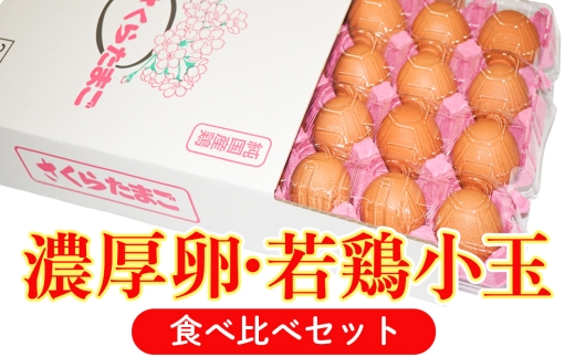 【山田養鶏】濃厚卵・若鶏小玉　食べ比べセット [No.187] ／ もみじたまご 純国産 新鮮 採れたて 岐阜県 特産