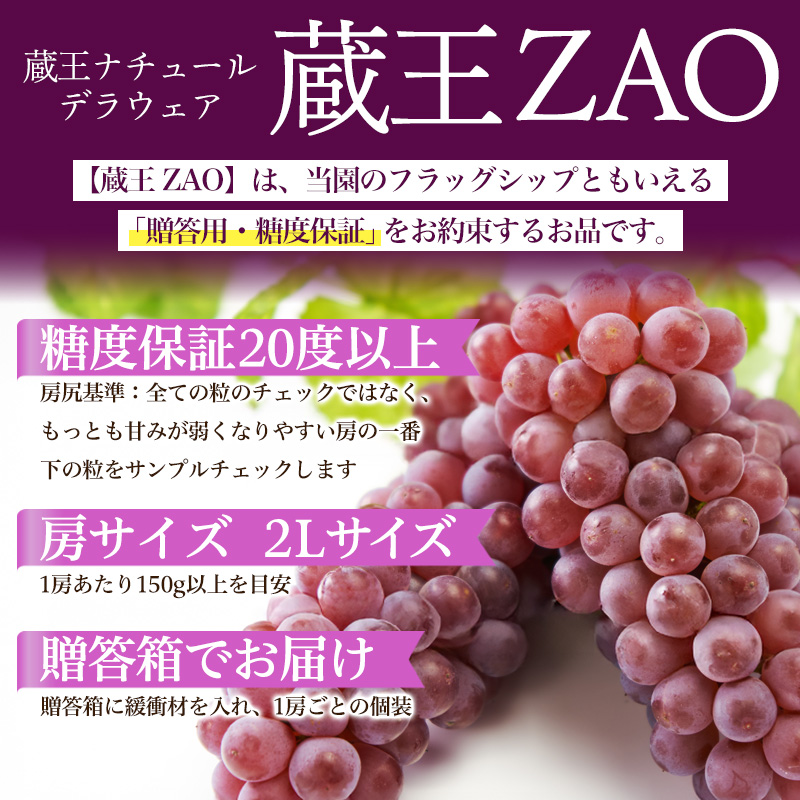 【蔵王 ZAO】蔵王ナチュールデラウェア 山形のデラウエア TAKUMI ORCHARD 99% 贈答 2L以上 糖度保証 約2kg 山形 山形県 山形市 フルーツ 果物 くだもの 送料無料 ぶどう 