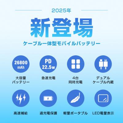 ふるさと納税 名古屋市 【2025年最新作】 モバイルバッテリー 26800mAh/99.16Wh<グレー> |  | 02
