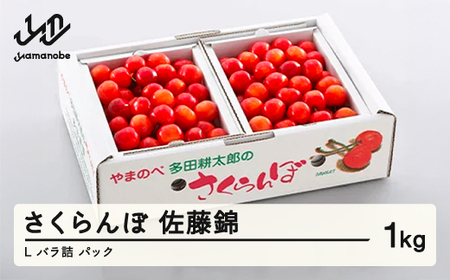 《先行予約》2026年 山形県産 佐藤錦 バラ詰め（パック）1kg やまのべ多田耕太郎のさくらんぼ サクランボ F20A-048