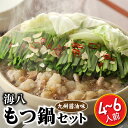 【ふるさと納税】【海八】博多九州醤油味もつ鍋セット（2〜3人前）×2個セット.AB245