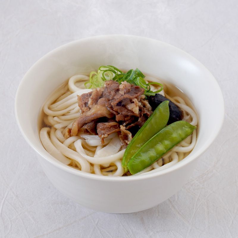 さぬき小豆島　手延冷凍調理うどん　4食セット（カレーえび天（焼きもち入）牛肉かきあげ）