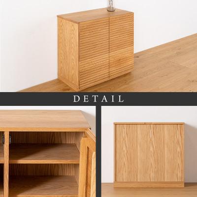 ふるさと納税 大川市 【大川家具】無垢材　サイドキャビネット　風雅　キャビネット幅800【設置付き】ホワイトオーク |  | 02