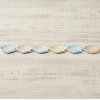 錦右エ門陶苑 La Vie en rose 箸置き 6色セット 有田焼 カトラリーレスト バラ 薔薇 食卓 A15-264_イメージ2