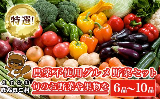 
KAT001 特選！農薬不使用グルメ野菜セット【旬のお野菜や果物を６品～10品】＜農業公園ぽんぽこ村＞ ふるさと納税 野菜 野菜セット 新鮮 農薬不使用 オーガニック お鍋 サラダ 千葉県 木更津 送料無料
