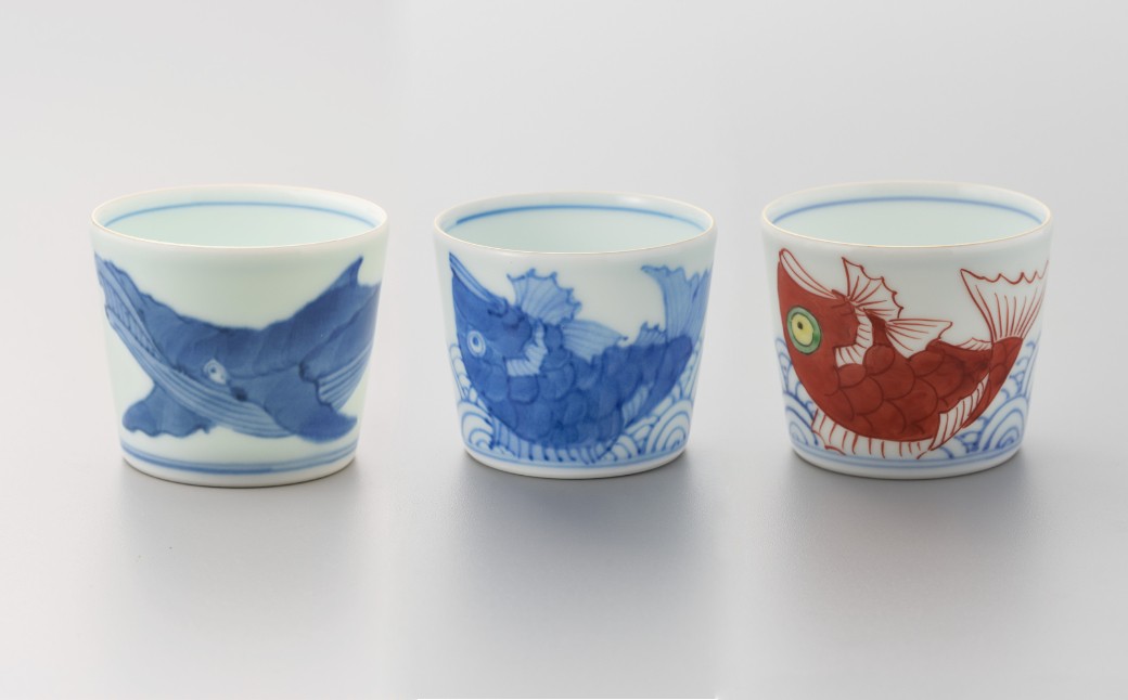 
                  【セット】有田焼　渓山窯　薄手ミニそば猪口(3個)Bセット
                