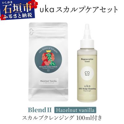 ふるさと納税 石垣市 uka スカルプケアセット BlendII(ヘーゼルナッツフレーバー)スカルプクレンジング 100ml