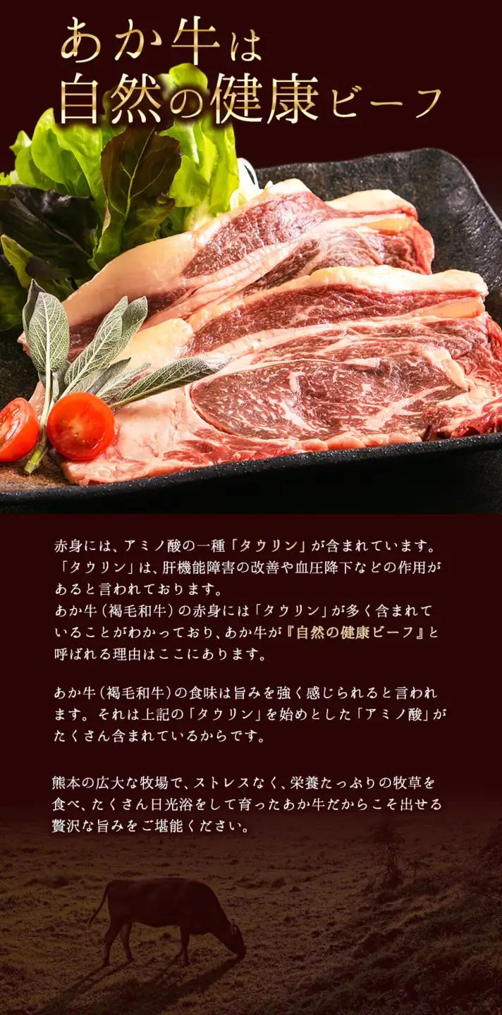 あか牛（褐色和種）ロースステーキ (リブまたはサーロイン) 250g×2 500g 熊本県産 肉 和牛 牛肉 赤牛 あかうし リブロース サーロイン 冷凍 《30日以内に出荷予定(土日祝除く)》