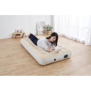 電動エアーベッド シングル アイリスオーヤマ EAB-Sアイボリー 【電動ポンプ式 厚さ25cm】｜ ベッド 新生活 ひとり暮らし