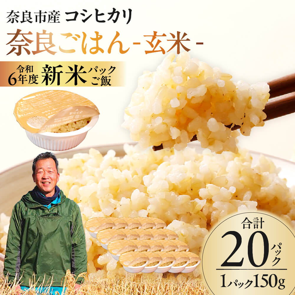 レトルトパックご飯（玄米）150g × 20個 玄米パックご飯 米 お米 ご飯 ライス パックご飯 パックライス レトルト レトルトパック ブランド米 玄米 16-028