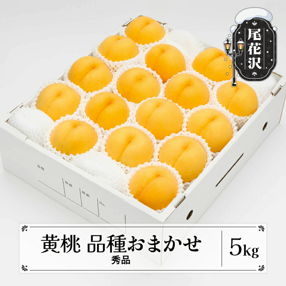【ふるさと納税】先行予約 もも 有袋黄桃 秀品 品種おまかせ 約5kg（12~20玉） 化粧箱入 令和8年産 2026年産 送料無料 フルーツ 果物 ns-mootx5※沖縄・離島への配送不可