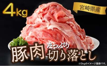 ＜2025年10月発送分＞宮崎県産 豚肉切り落とし 250g×16パック 合計4kg