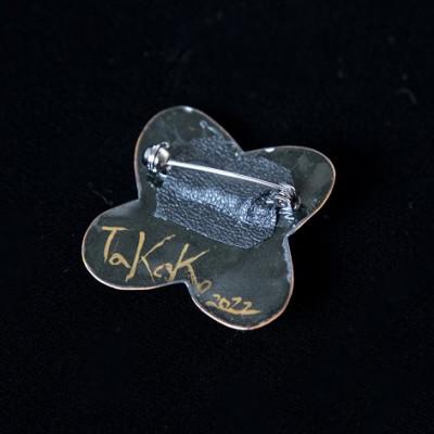 ふるさと納税 太田市 【七宝工芸家　中島たか子】七宝焼　さくら色ブローチ |  | 01