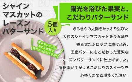 シャインマスカット レーズンバターサンド バターサンド ラムレーズン クッキー スイーツ お菓子 ぶどう 干しぶどう 大粒ぶどう 国産バター ギフト 贈答用 お土産 手作り 国産 洋菓子 自社農園 自