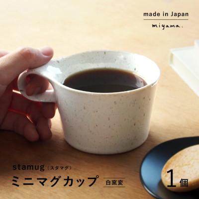 ふるさと納税 瑞浪市 【美濃焼】重ねて収納!miyama.のミニマグカップ(150cc)1個　白窯変(しろようへん)