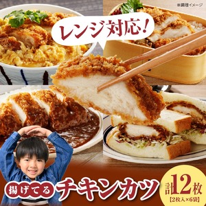 チキンカツ（油調済み） 100g×2枚×6袋_チキンカツ 油調済み レンジ可 100g×12枚小分け 容量 選べる 6袋 1袋2枚入り 100g×2枚 冷凍食品 おかず お弁当 業務用 揚げ物 フライ 送料無料 久留米市 〔Ax124〕
