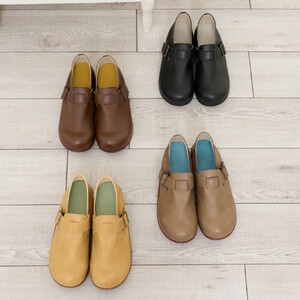 ベルトコンフォートシューズ｜ブラック LL(24.5cm) レディース スリッポン 幅広 甲高 外反母趾 ゆったり幅 大人気 靴