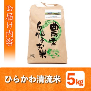 s288 鹿児島県さつま町平川産限定！ひらかわ清流米(5kg)農家さんのおすそわけ♪白米！【ひらかわ屋】