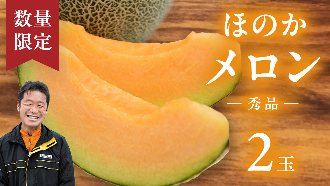 
            【先行予約 2026年5月下旬発送】先行予約 ほのかメロン 秀品（ 赤肉 ） 2玉  メロン 果物 フルーツ 甘い 茨城県 茨城県産 期間限定 数量限定 産地直送 農家直送 [AV005ya]
          