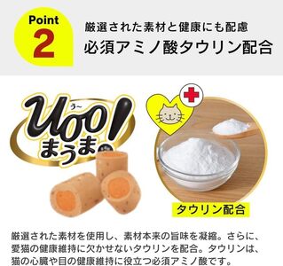 A Pro 猫用おやつ Uoo!まうま（サーモン＆チキン味）9本×36袋_A Pro 猫用 おやつ Uoo!まうま 9本 × 36袋 計 324本 サーモンとチキン キュート コロコロ形状 しっとり 