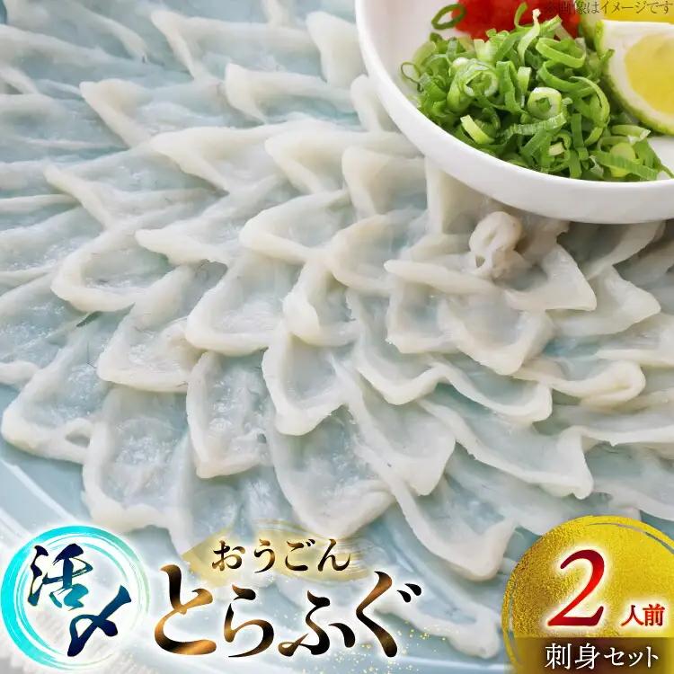 ふぐ 刺身 セット 活〆 おうごんとらふぐ 刺身セット 2人前