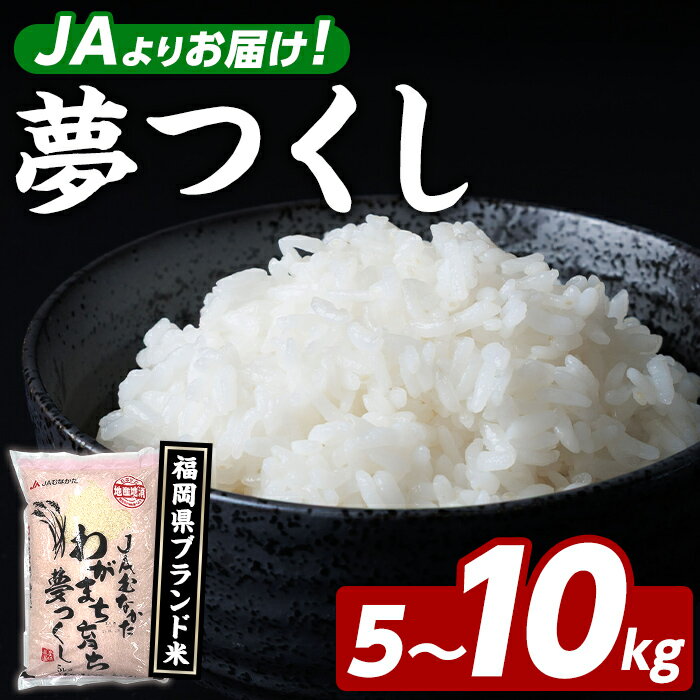 【ふるさと納税】＜内容量が選べる！＞福岡県ブランド米 夢つくし (5～10kg) お米 米 コメ おこめ こめ ゆめつくし 白米 ごはん ご飯 福岡県産 ブランド米 常温 常温保存 おにぎり おむすび お弁当 【農産物直売所ほたるの里】