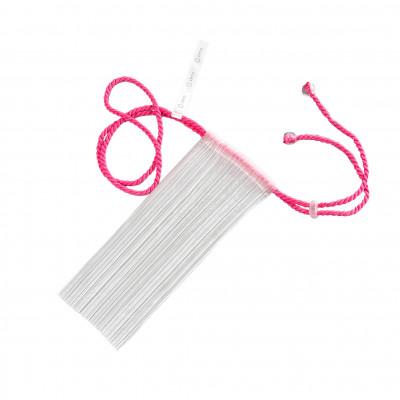 ふるさと納税 香川県 香川県産 プリーツ ポシェット・ストライプ[ピンク1点]　軽やかで上品な透け感のあるサコッシュ |  | 01