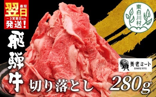 
                   飛騨牛 切り落とし 280g 牛肉 和牛 肉 お肉 切落し 不揃い にく 切り落し 東白川村 ブランド牛 国産 人気 おすすめ 薄切り きりおとし 岐阜 すき焼き お取り寄せ 冷凍 養老ミート 5000円 五千円
                