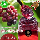 【ふるさと納税】北海道 伊達大滝産 アロニア ベリー 赤い はちみつ 140g×3 国産 ハチミツ 蜂蜜 ハニー 赤はちみつ スーパーフード 北のハイグレード食品 ギフト 花カフェアイバレー 送料無料　加工食品 ハチミツ 国産 贈り物 はちみつ