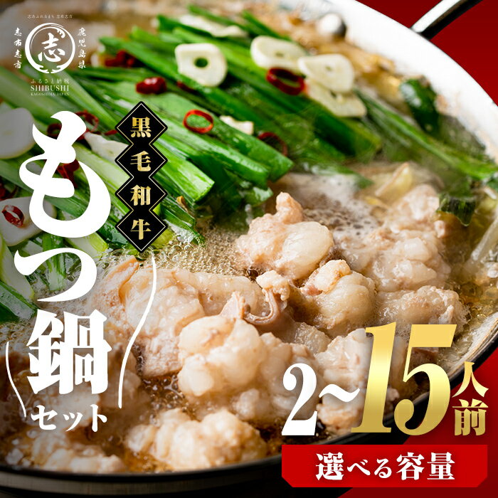 【ふるさと納税】【内容量が選べる！】国産黒毛和牛ホルモン もつ鍋セット(2～15人前) 黒毛和牛 肉 牛肉 国産 もつ鍋 モツ鍋 ホルモン タレ 鍋 焼肉 バーべキュー 小分け【ナンチク】