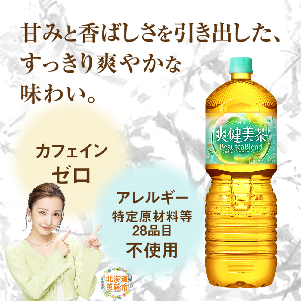 『定期便：全3回』爽健美茶2000mlPET×6本【38000801】