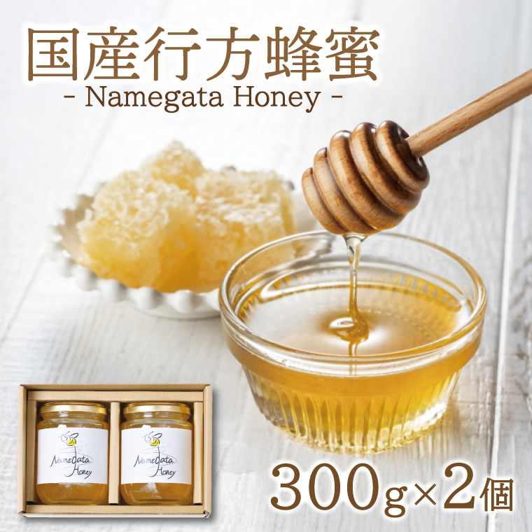【国産】 行方蜂蜜 300g×2個 （ ギフト BOX入り ）｜はちみつ 調味料 贈り物 茨城県 行方市(HR-4)